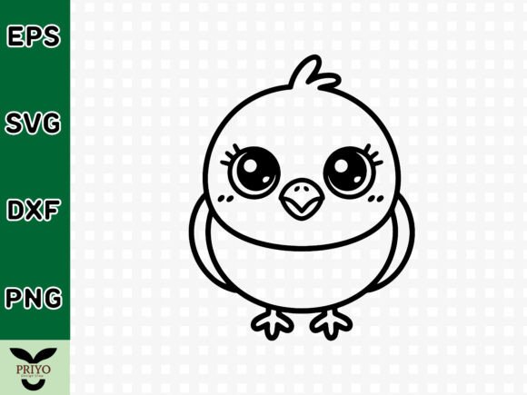 Adorable Baby Bird SVG