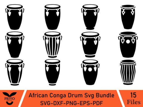 African Conga Drum SVG Bundle