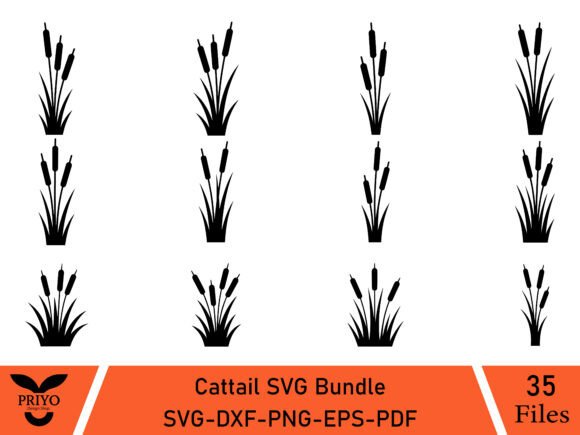 Cattail SVG Bundle, Cattail Flower Svg
