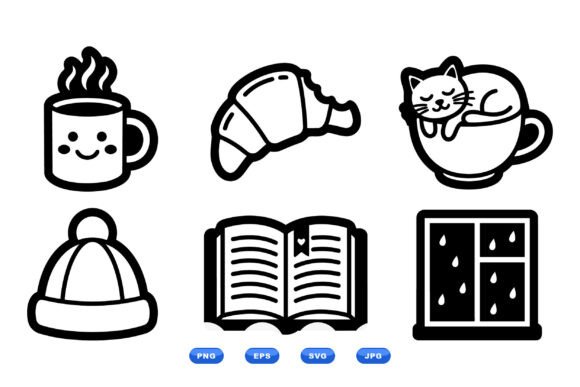 Cozy Morning Icons SVG Set