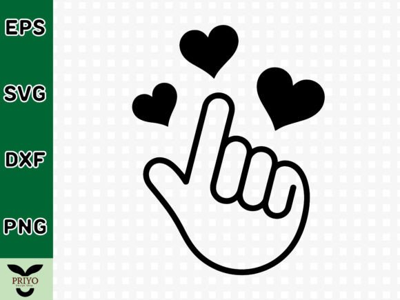 Finger Heart Love Sign SVG