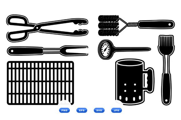 Grill Tool SVG Clipart Set