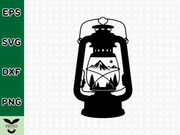 Lanterns Nature Scene SVG