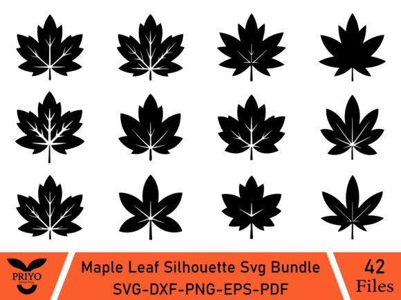 Maple Leaf Silhouette SVG Bundle
