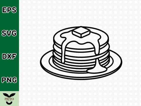 Pancake Stack with Syrup and Butter SVG