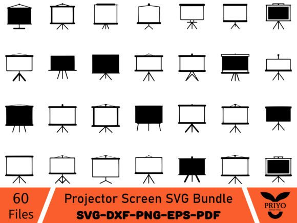 Projector Screen SVG Bundle