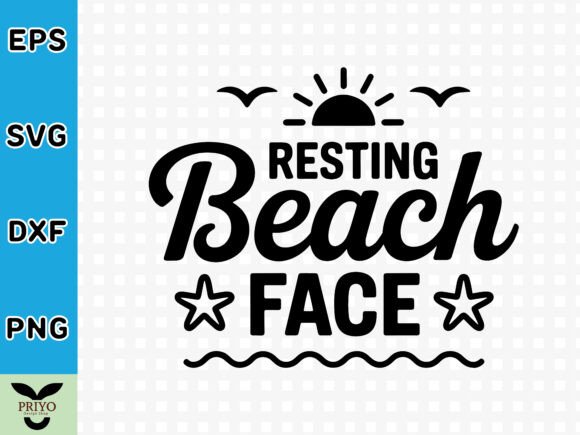 Resting Beach Face SVG