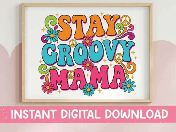 Stay Groovy Mama Retro SVG Clean